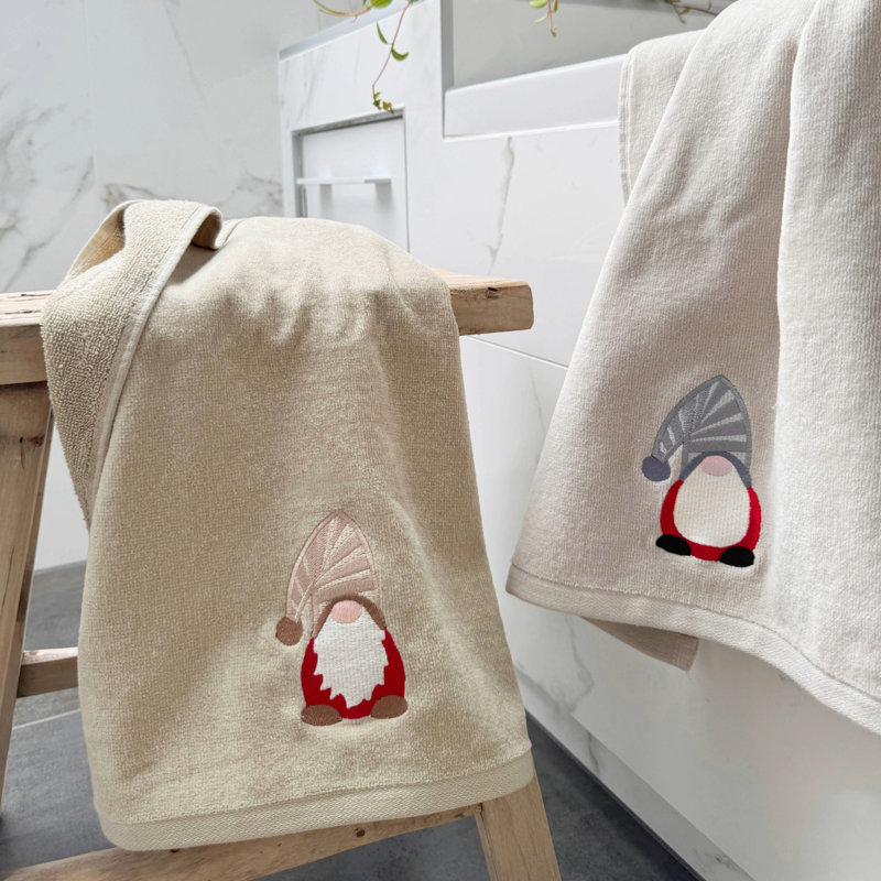 Helenville Gonk Christmas Hand Towels, Grey