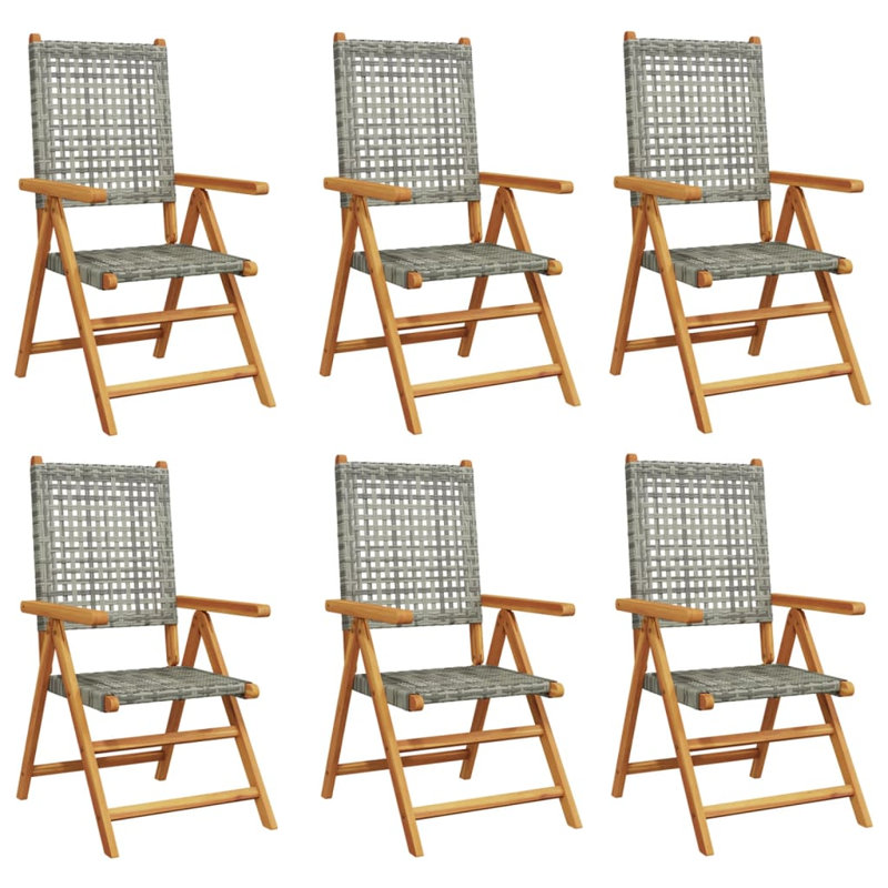 Houilles Patio Dining Accent Chair, Grey/Brown/Blue