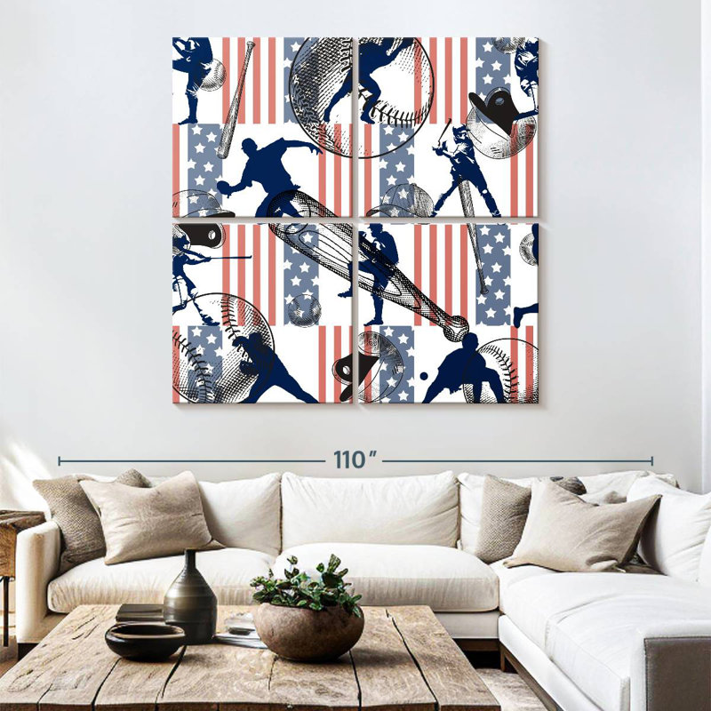 Sireci Baseball Pattern, 74" H x 74" W