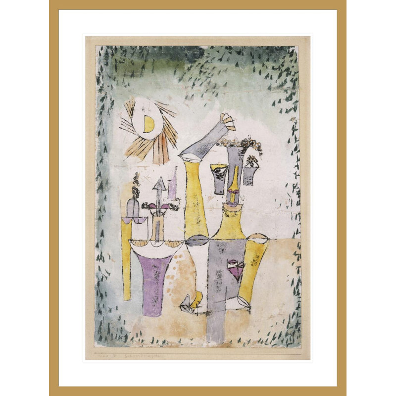 «Black Magic» par Paul Klee - impression giclée sur cadre, 41,5 po H x 31,14 po po
