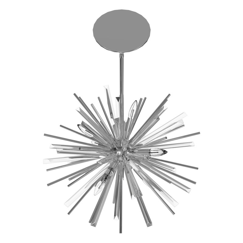 Palisades 6 - Light Chandelier, Polished Chrome