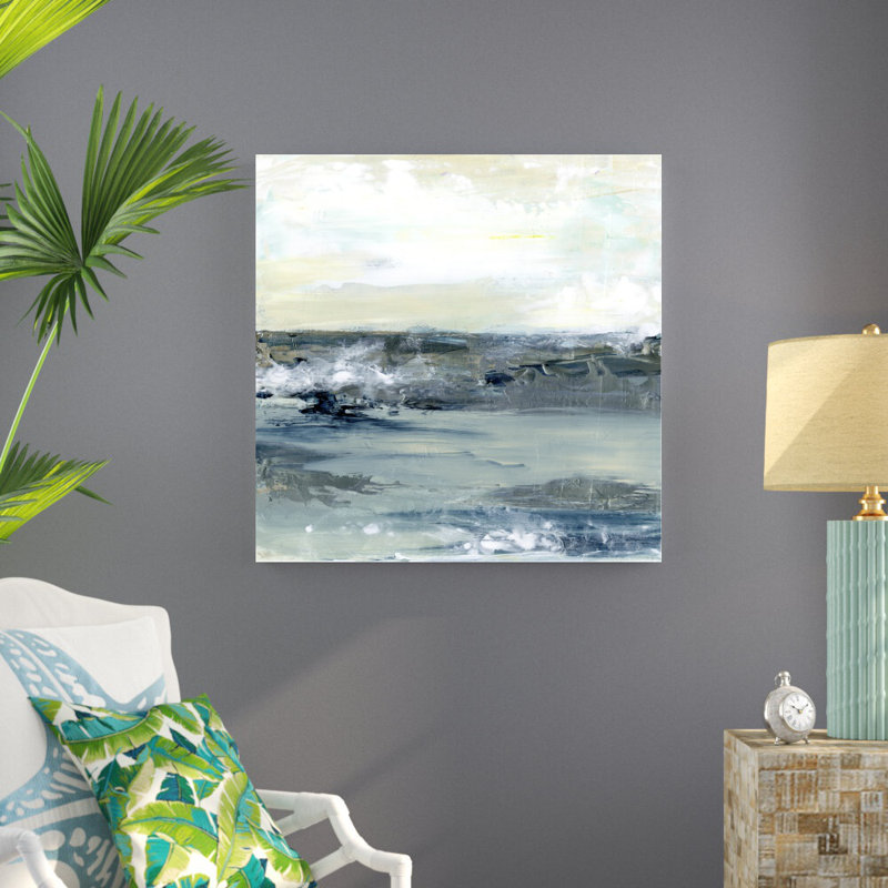 «Coastal Blues I» par Lila Bramma, reproduction d'art sur toile tendue, H 36 po x l 36 po