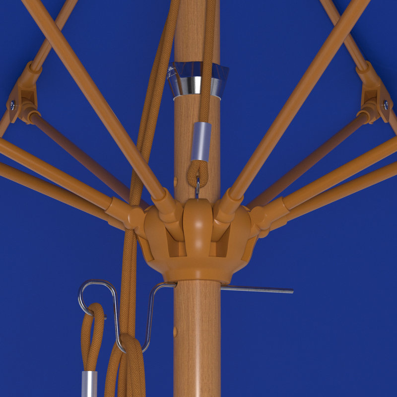 Parasol en bois de teck 11 pi, Bleu pacifique