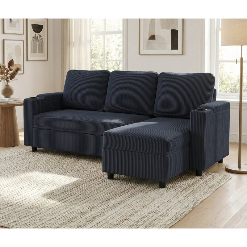 3 Seater Linen Blend Sofa Bed