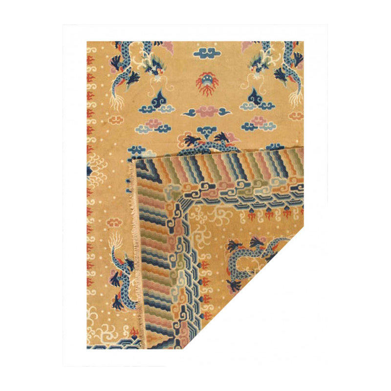 Antique Cloud Band Dragon Design Chinese Rug 8'3'' X 10'3''