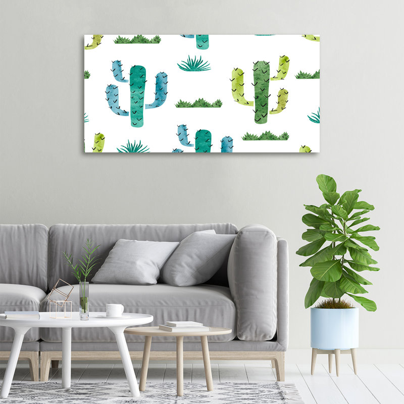 Cacti - Wrapped Canvas Print, Canvas, 50cm H x 125cm W