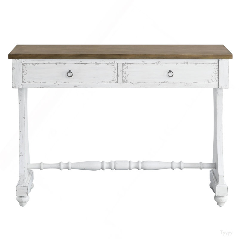 Console au fini blanc antique