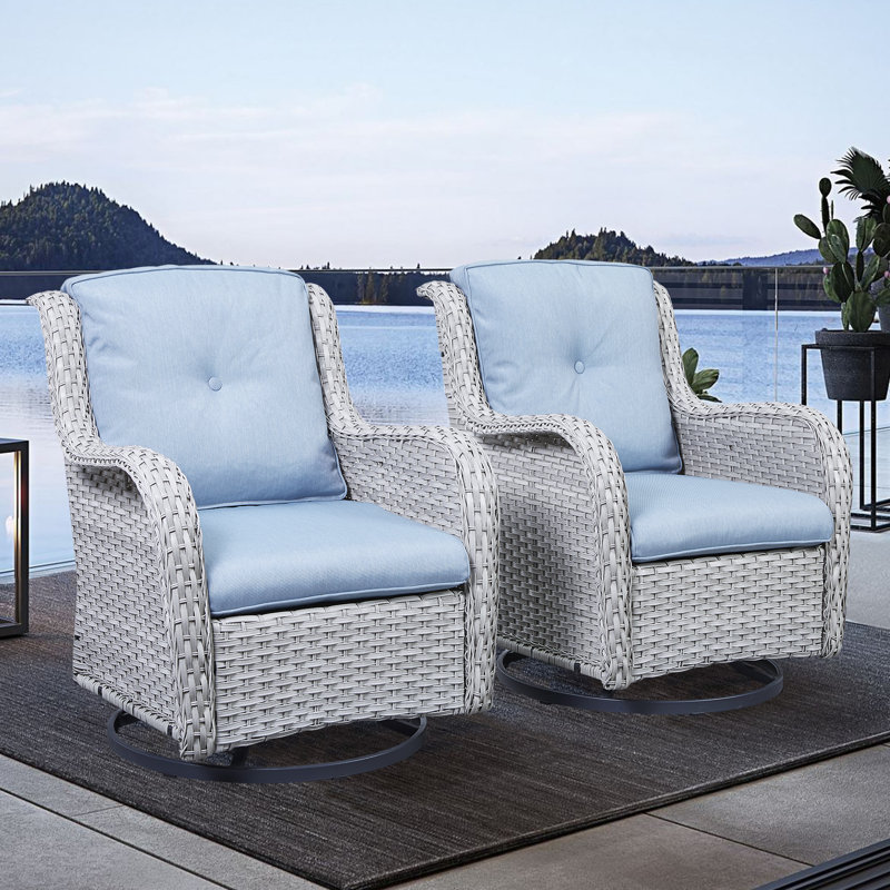 Chaise de patio avec coussins Tonry
