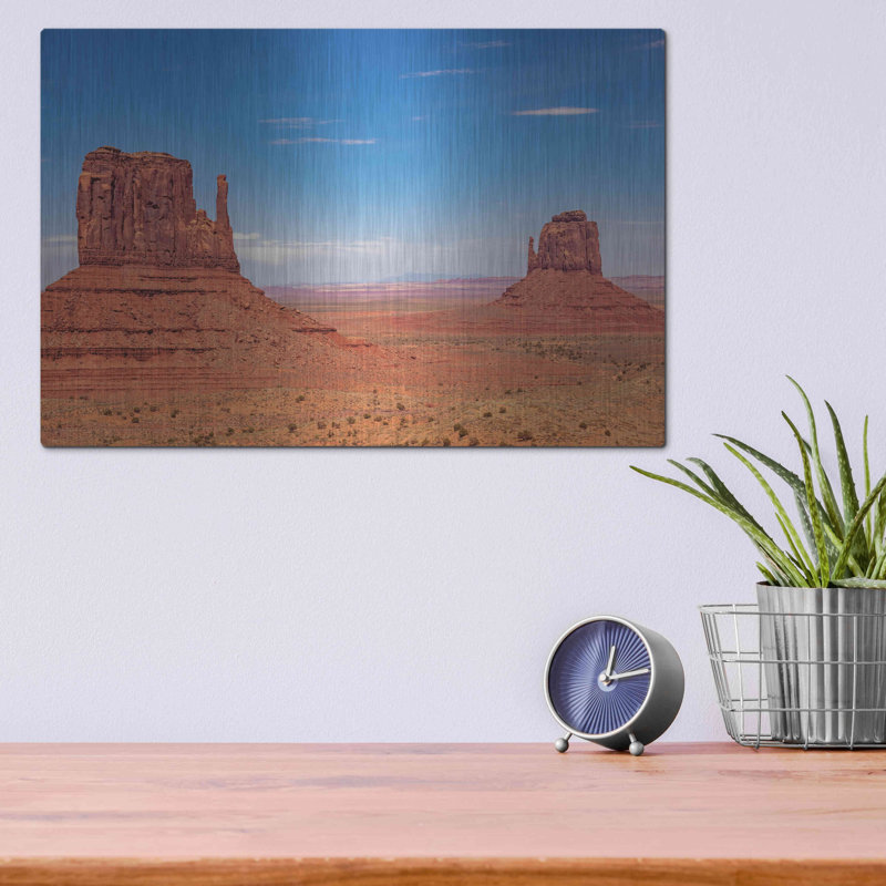 «Utah - Monument Valley 2», art mural en métal, H 12 po x l 16 po