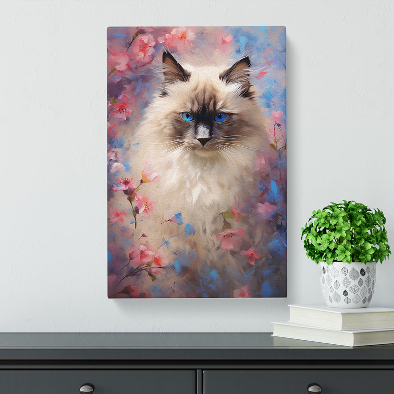 Ragdoll Cat Impressionism - Wrapped Canvas, 50cm H x 35cm W x 3cm D