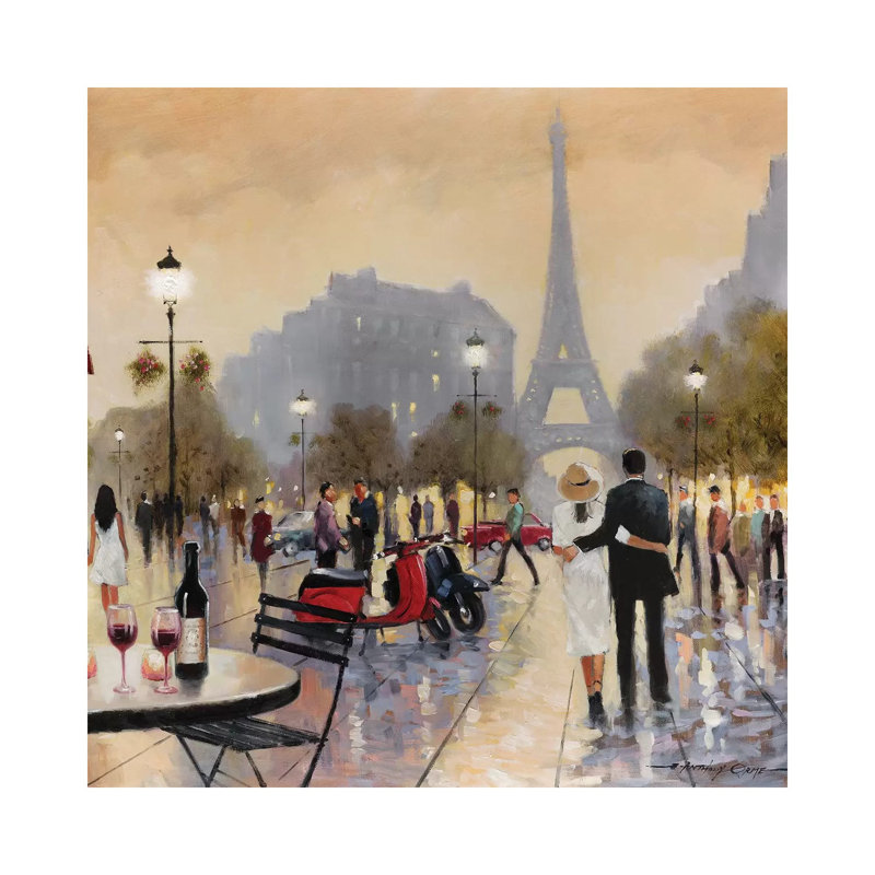 Paris Twilight by E.A. Orme - Wrapped Canvas Print, 93.98 cm H x 93.98 cm W