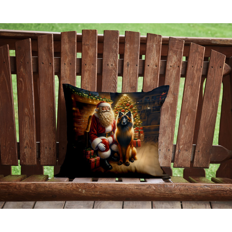 Coussin Belge et Père Noël belge, H 14 po x l 14 po