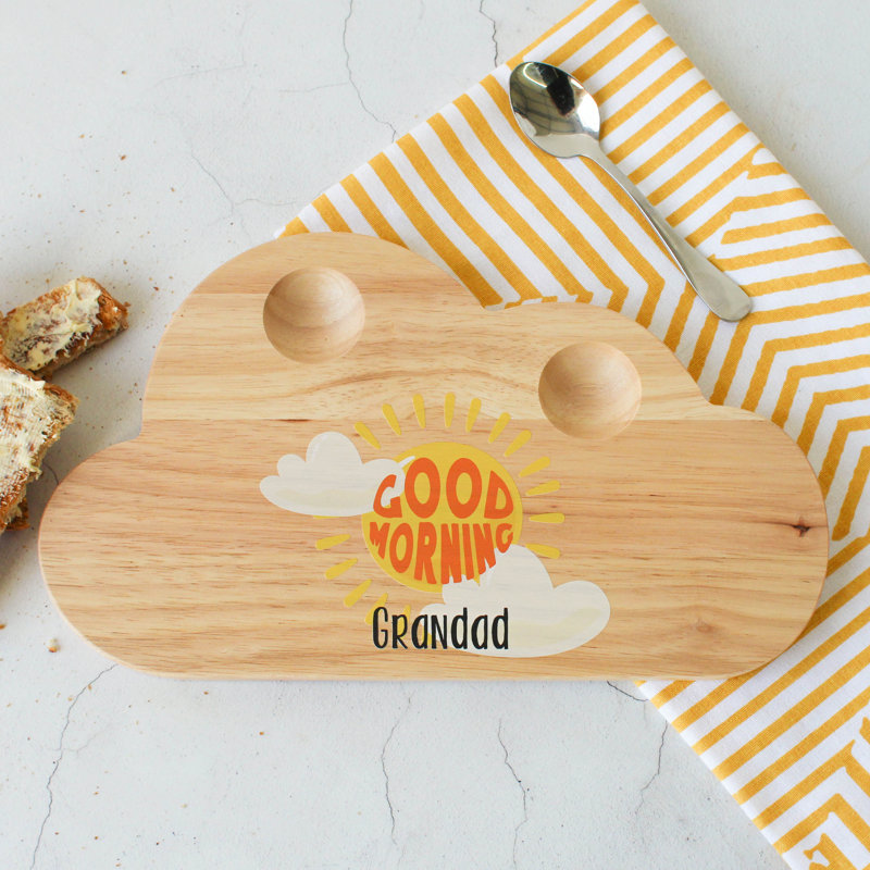 East Urban Home Joycelynn Wood Egg Cup, Yes