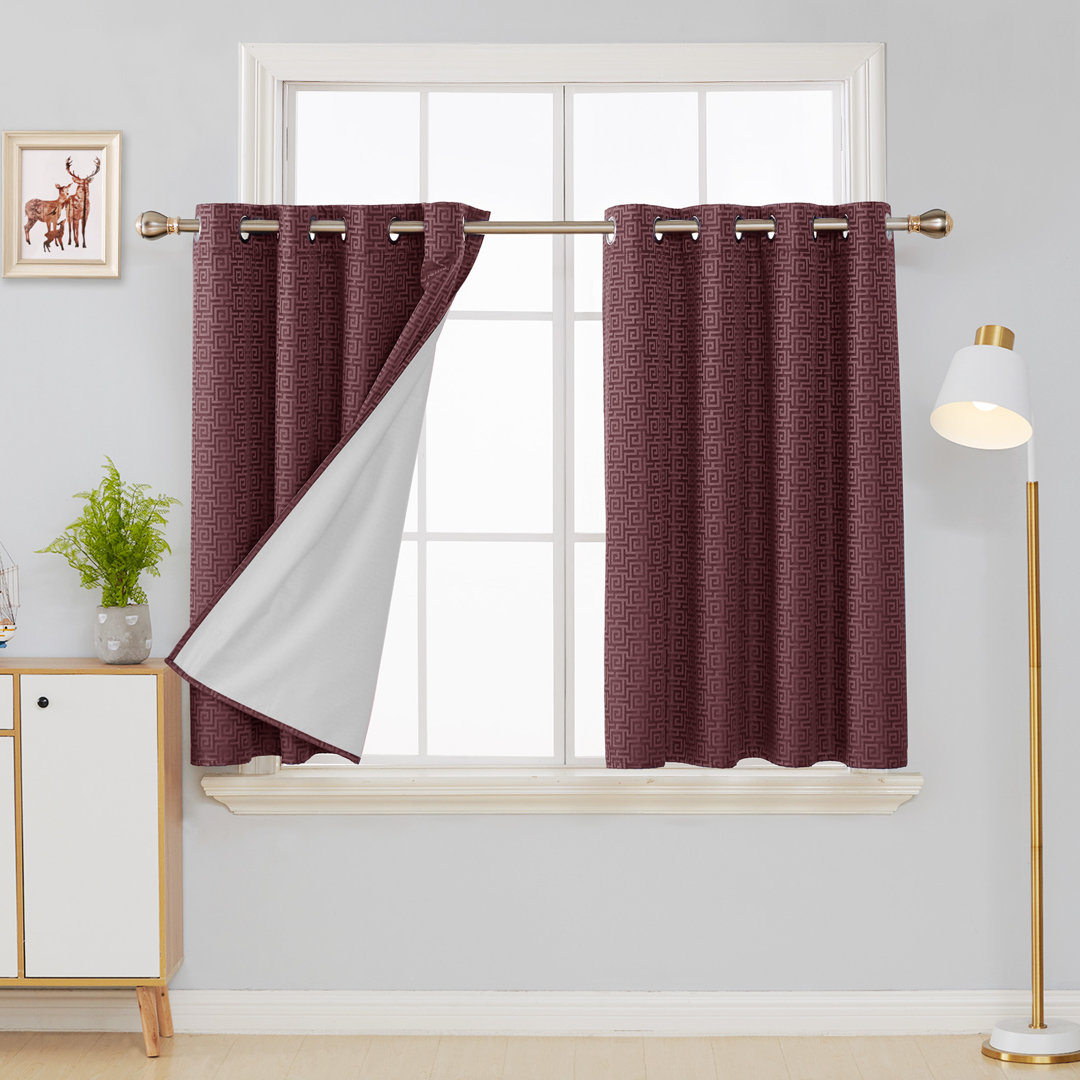 Hamblen Maron Solid Blackout Thermal Curtain Panels (Set of 2) Willa Arlo™ Interiors Curtain 