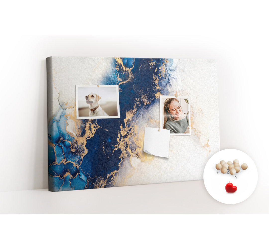 Wall Mounted bulletin board print home decor message pin boards decorative corkboard Marble pattern