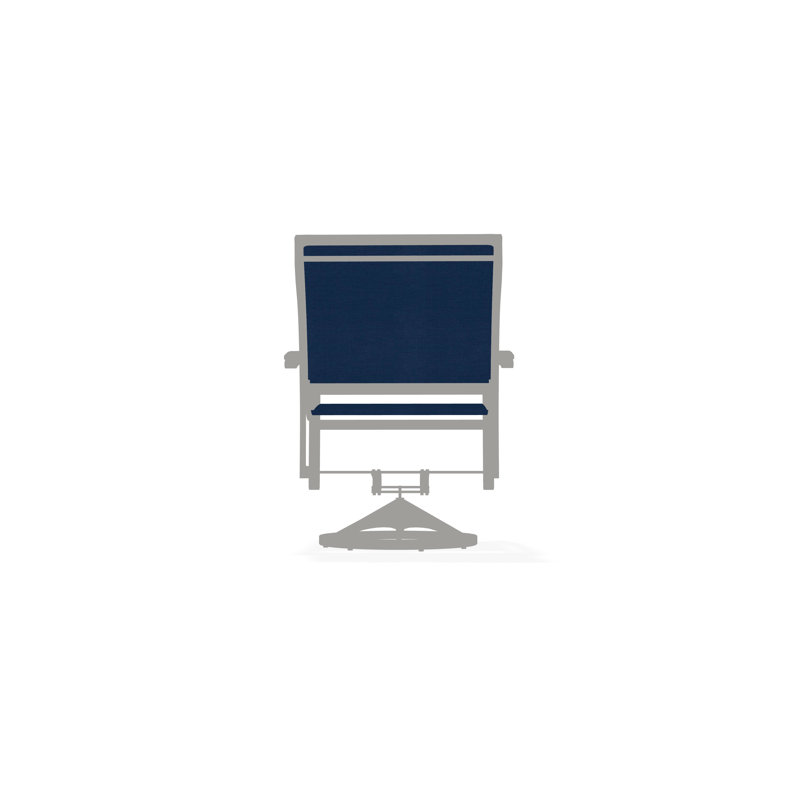 Bazza Outdoor Dining Chair, Snow, Cobalt 35D Sunbrella®