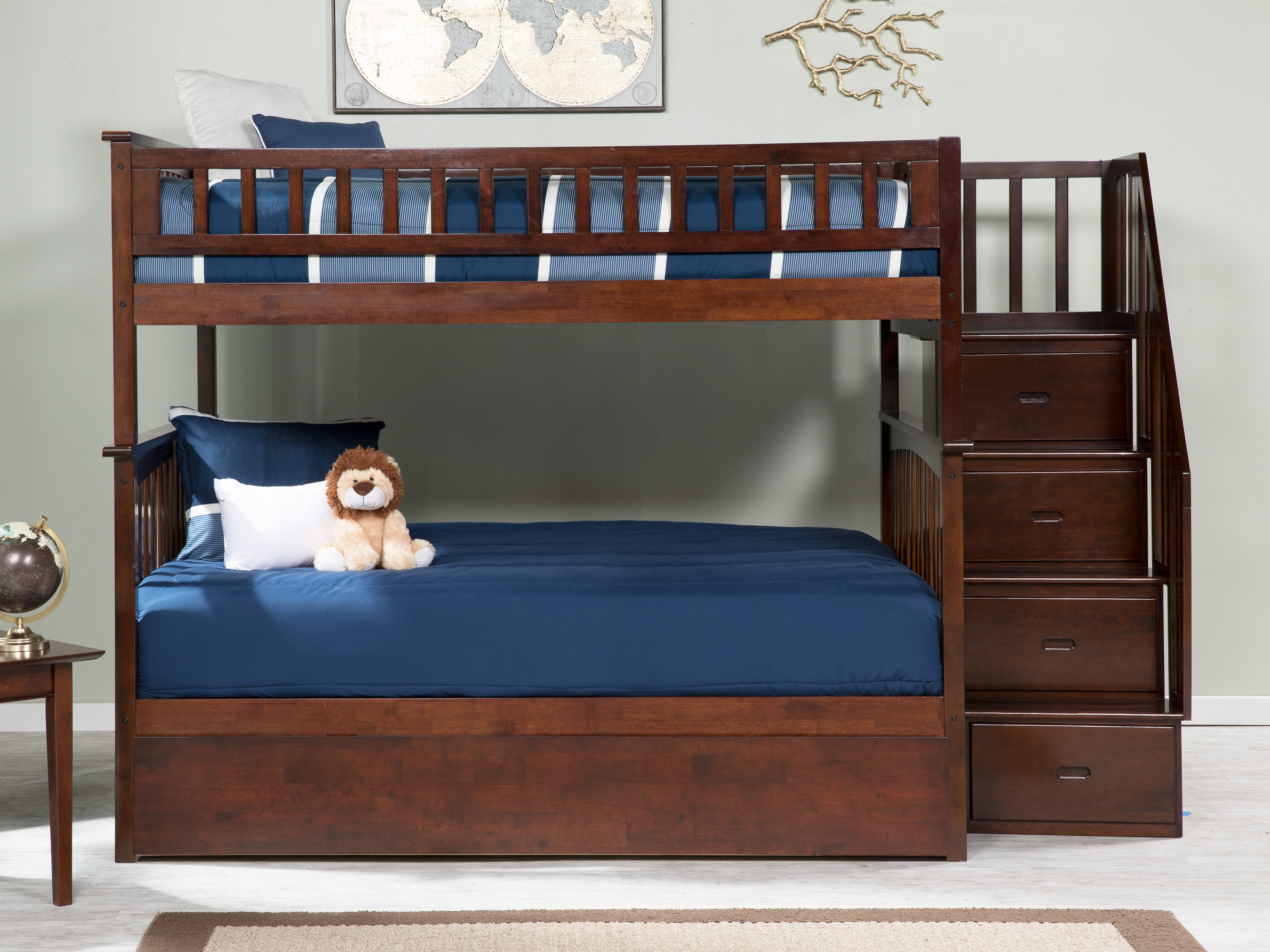 Solid wood bunk clearance beds with storage