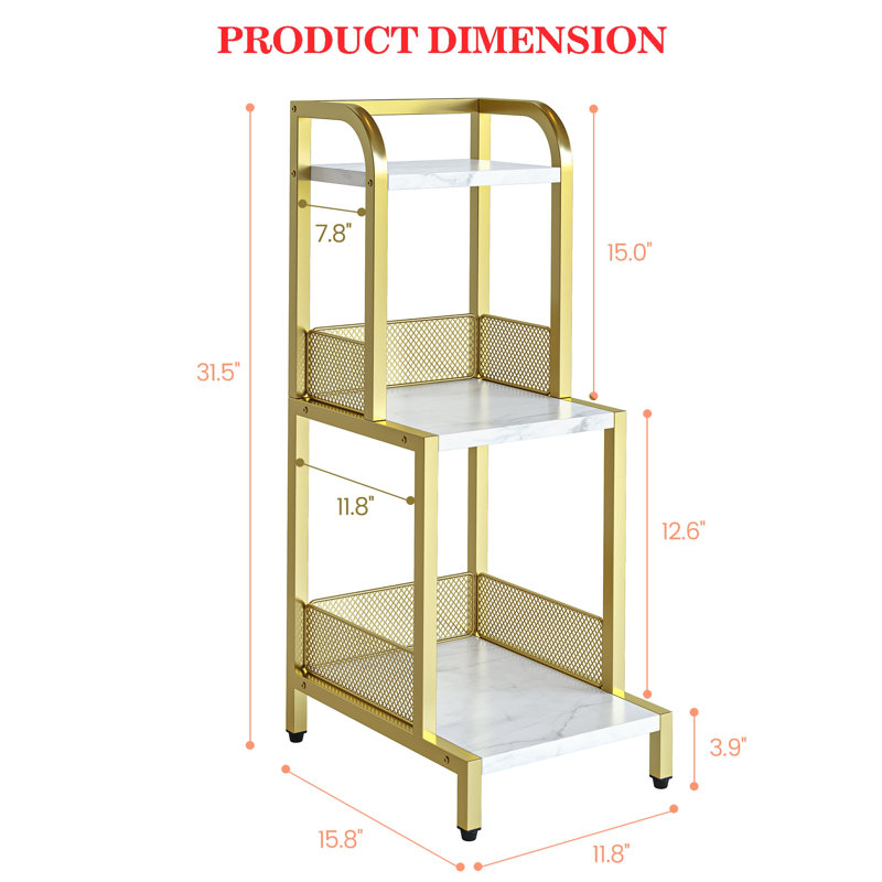 Support de rangement en métal l 11,8 po Neliana