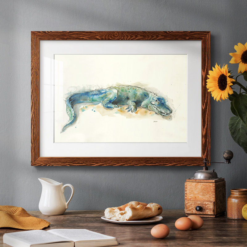 Alligator, impression sur toile encadrée, Érable