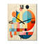 Horloge murale abstraite Serendipity Mid-Century Geometrics IV - Abstract-111742457