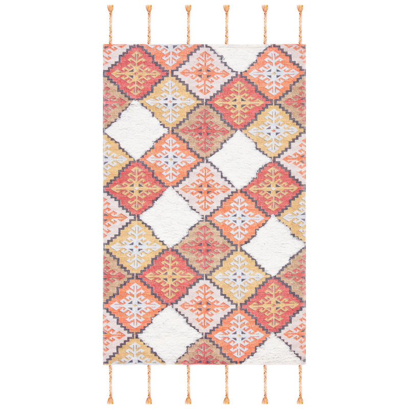Tapis en laine orange Joppatowne, Rectangle 3 pi x 5 pi