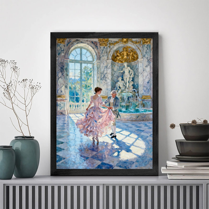 Reproduction d'art encadré noir rétro, H 11 po x l 9 po