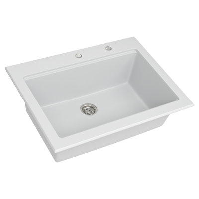Évier de cuisine en quartz - Évier de cuisine encastré en granite 30 x 22 po