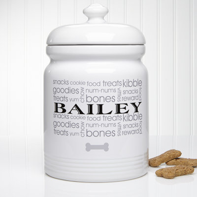 White Ceramic Treat Jar