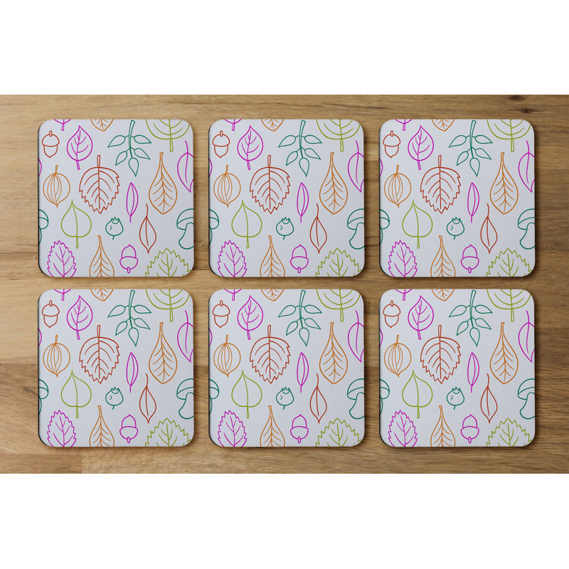 Square 6 Piece Coaster Set