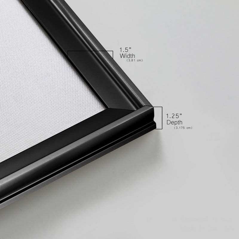 Traction I - Toile encadrée de qualité supérieure - prête à être accrochée, H 10,5 po x l 18,5 po x P 1,5 po, Noir