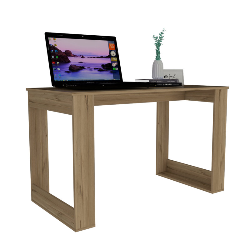 Bureau d'ordinateur rectangulaire Chêne fumé, Marron clair