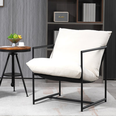 Fauteuil d'appoint élégant en velours moderne