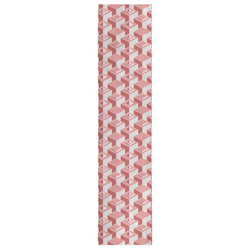 Chemin de table Classic Skyscrapers, 16 po x 72 po, Rouge / rose