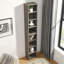 Étagère de rangement multimédia à 8 niveaux, armoire de rangement compacte CD DVD avec tablettes réglables, bibliothèque haute étroite pour le bureau à domicile, bibliothèque multifonctionnelle à deux étages