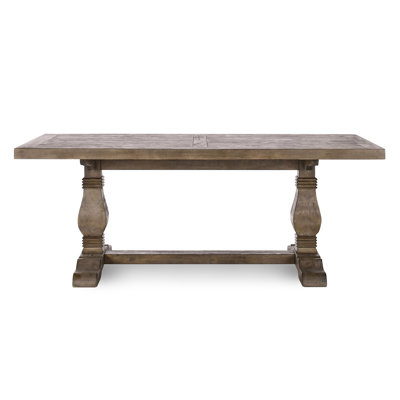 Distressed Brown Dining Table, 78", Solid Wood, Hand Finished, Country Rustic Transitional 78" Pine Seats 6,