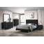 Commode 6 tiroirs avec miroir Tracie - noir et or