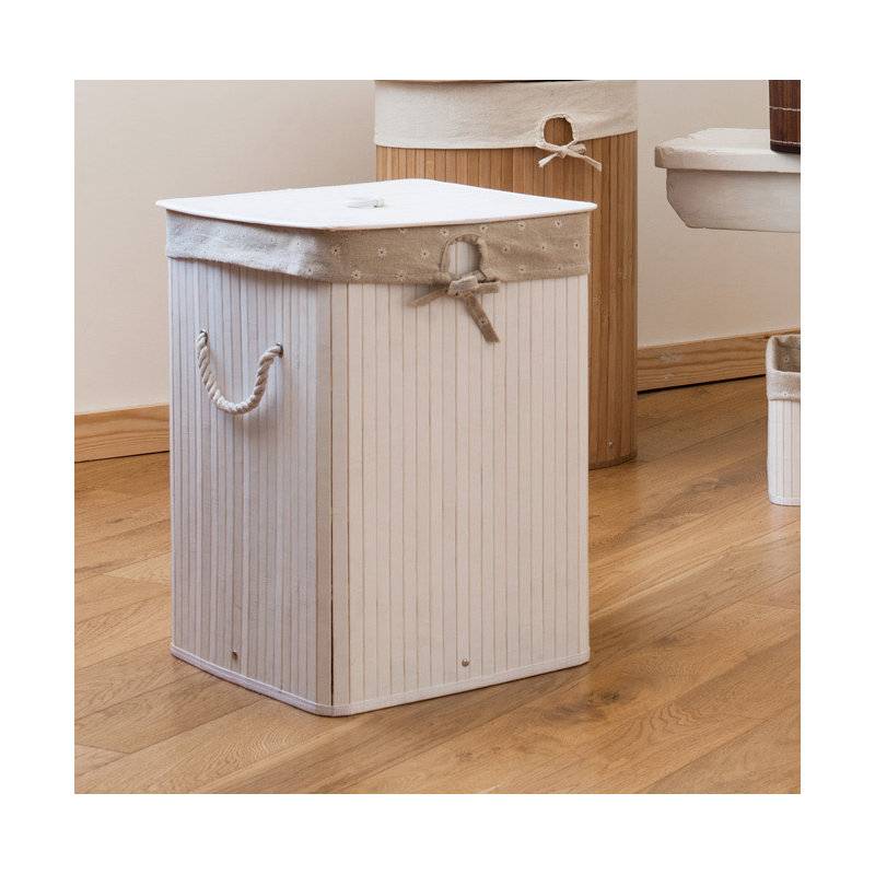 Wood Laundry Hamper with Handles