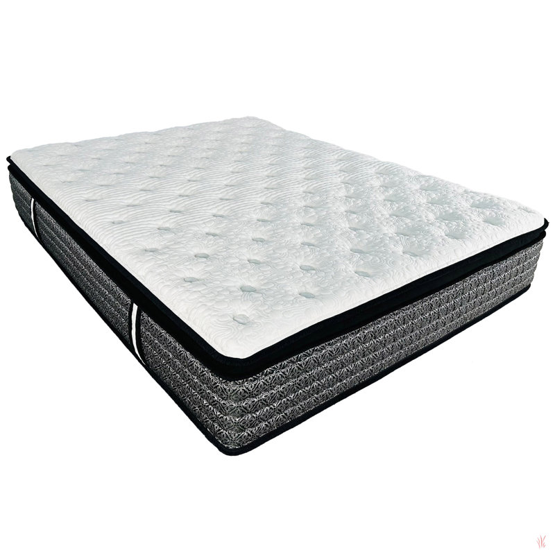 Premium 12 In.Pocket Coil Hybrid Mattress, Plush Gel Memory Foam Mattress, White/Gray, Full, 12"