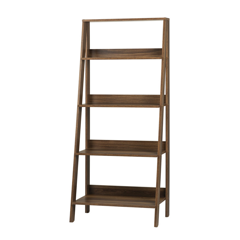 Haralda Ladder Bookcase, Dark Walnut