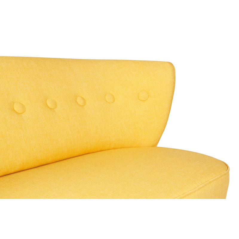 Upholstered 55.51'' Loveseat, Yellow