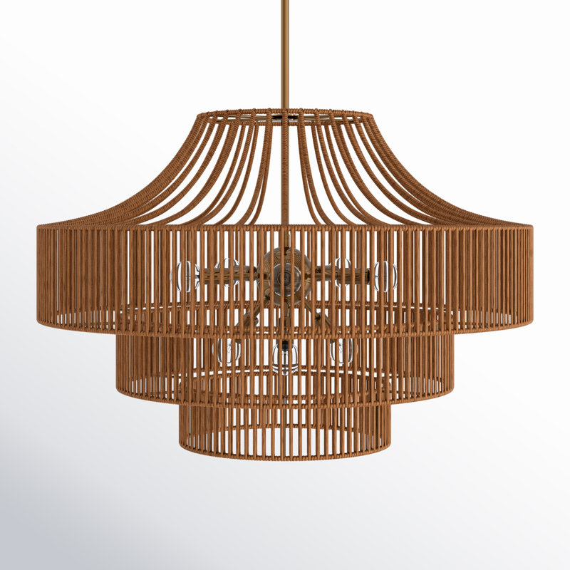 8-Light Outdoor Rattan Chandelier - Savoy House