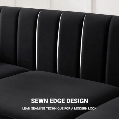 Andenne Andenne 89'' Velvet Living Room Sofa