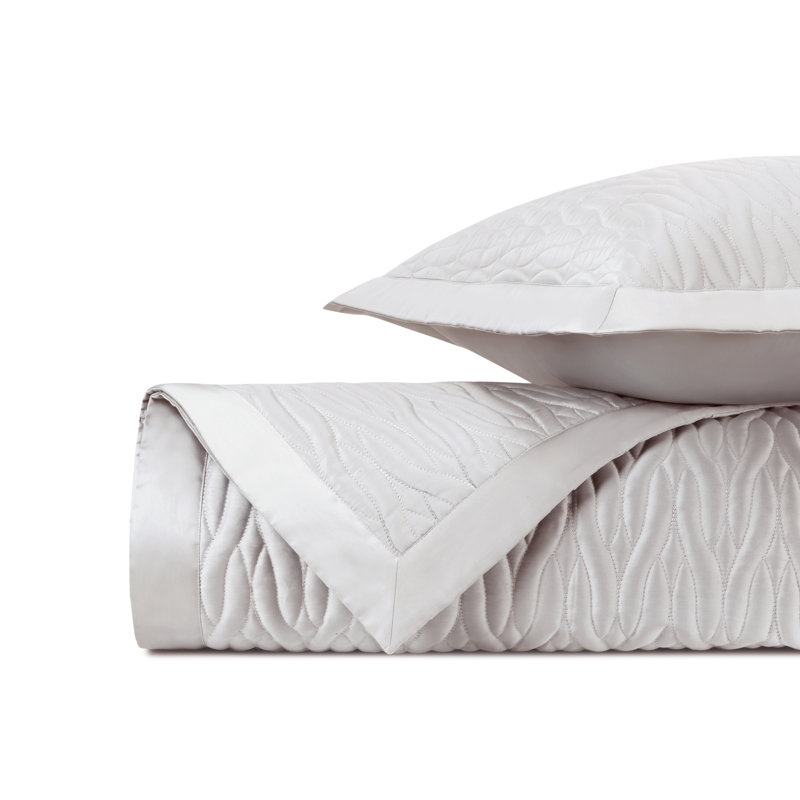 Napa Quilted Sateen Coverlet Set, King Coverlet + 2 King Shams, Pebble