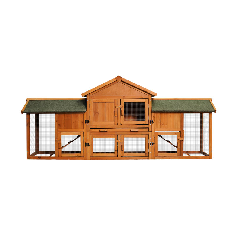 Cage extra spacieuse 79,5 po avec 2 couloirs, enclos pour hamster de cobaye, plateau amovible, toit imperméable à deux niveaux, cage pour grand animal de compagnie et coffre-fort