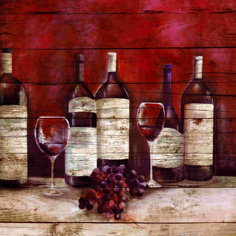 «Red Wine 4», impression sur toile tendue, L 30 po x H 30 po