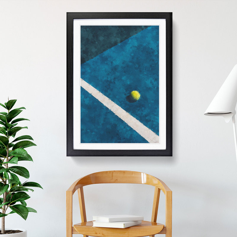 The Tennis Court - Picture Frame Painting, Black Framed, 36cm H x 27cm W x 2cm D