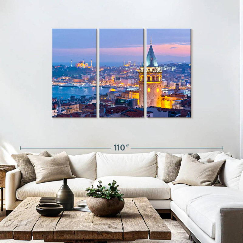 Crépuscule Tergel Istanbul, H 48 po x l 74 po