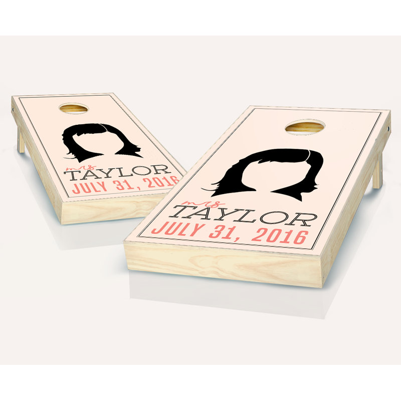 Ensemble de cornhole avec sacs de mariage 2 'x 4', Oui, Rouge / Jaune