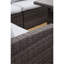 Ensemble de canapé modulaire 7 pièces en rotin et osier avec coussins gris