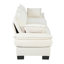 Canapé incurvé moderne de 85,4 po, canapé rembourré avec 2 coussins décoratifs, canapé en velours côtelé pour salon, chambre à coucher et appartement-423539150